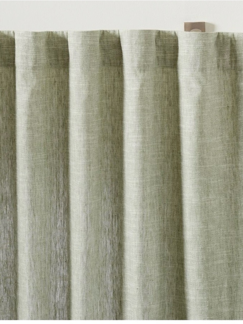 Pottery Barn Linen Window Curtain Panel in Eucalyptus 50x96" Light Filtering